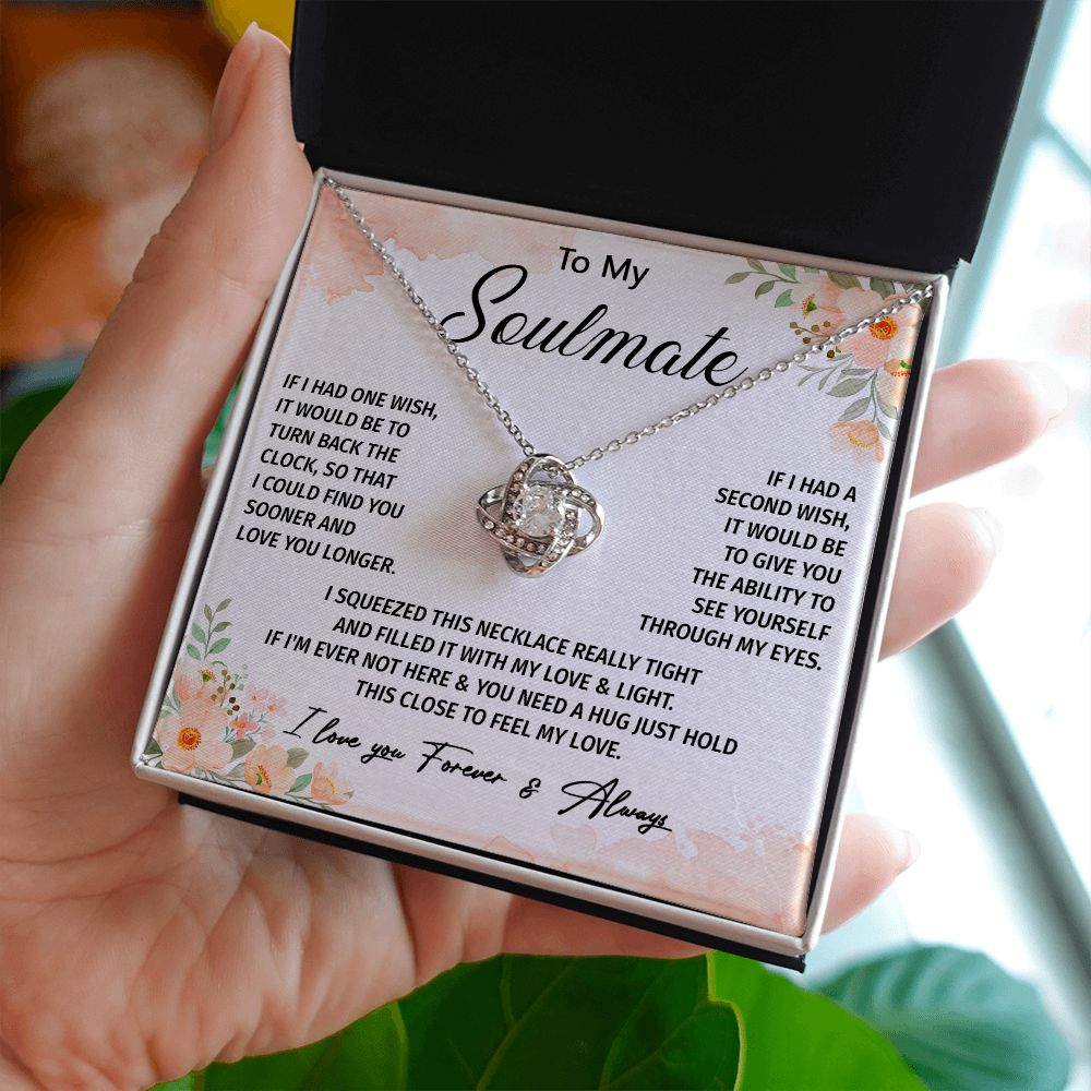 603A To My Soulmate Necklace, Valentine Gifts For Her, Xmas Gift For Girlfriend Wife