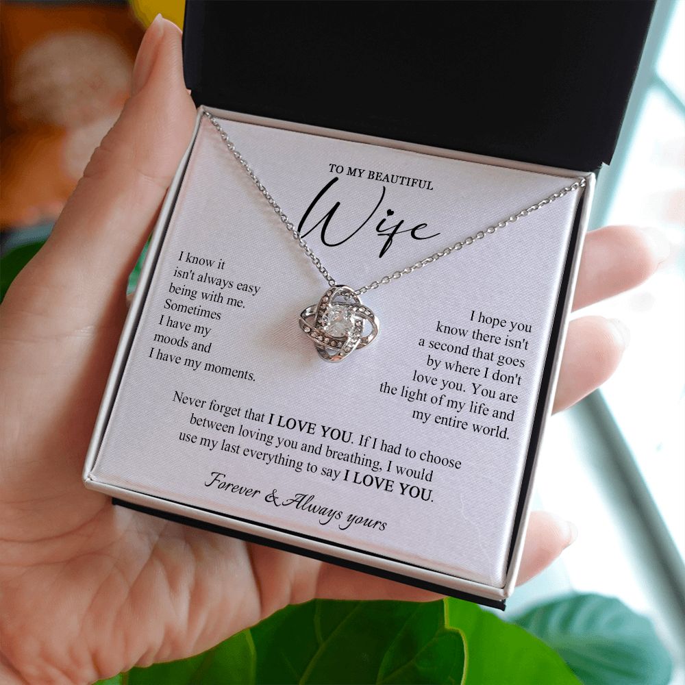558A Beautiful Wife Necklace, Gift for Wife Necklace from Husband, Wife Birthday Gift