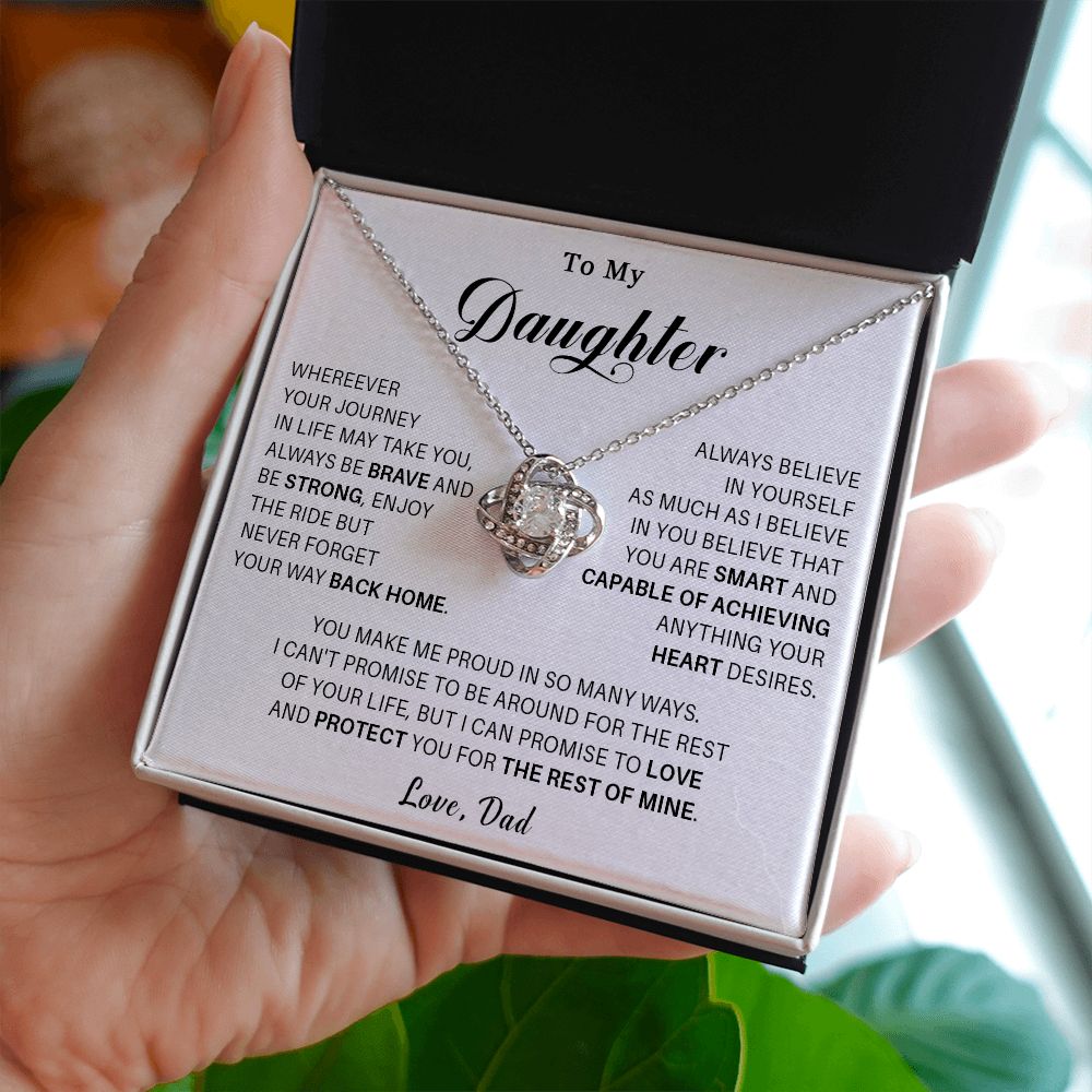 594A To My Daughter Necklace, Gift For Daughter From Dad, Daughter Father Necklace