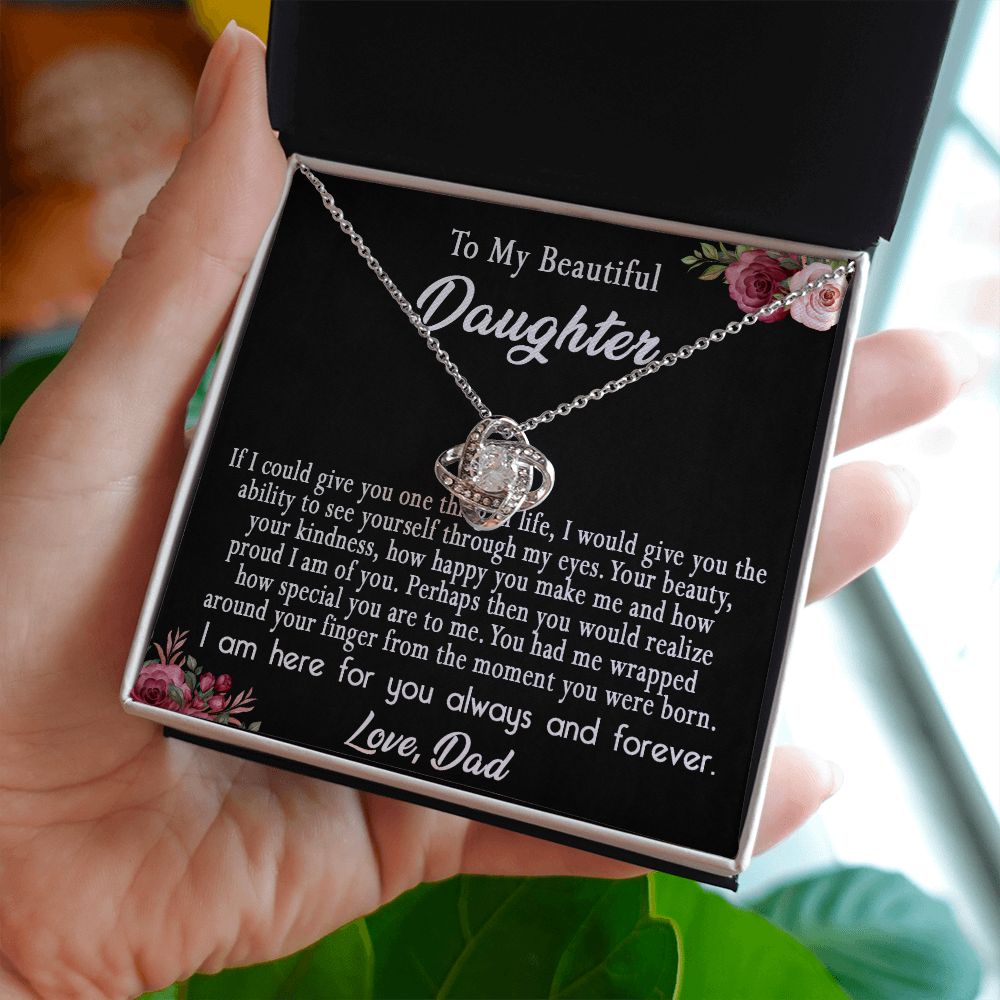 113A To My Beautiful Daughter Necklace, Daughter Father Necklace, Gift Xmas From Dad