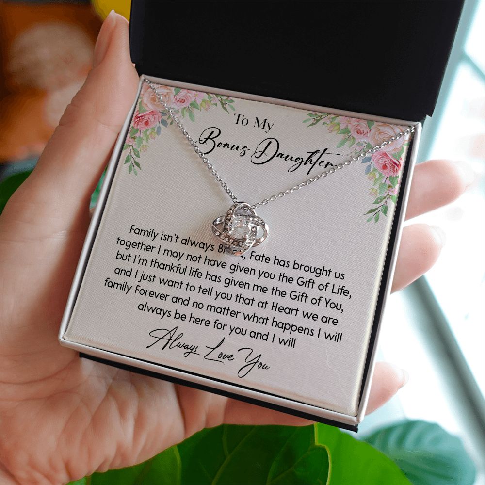 468A To my Bonus Daughter Necklace, Bonus Daughter, Step Daughter Gift, Birthday Gift