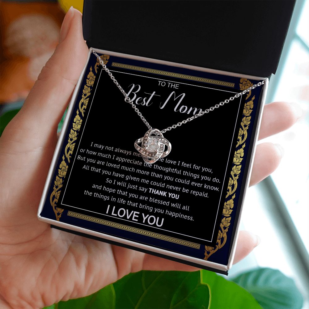 503A To My Best Mom Necklace, Gift For Mom Present For Mom Gifts from Son or Daughter