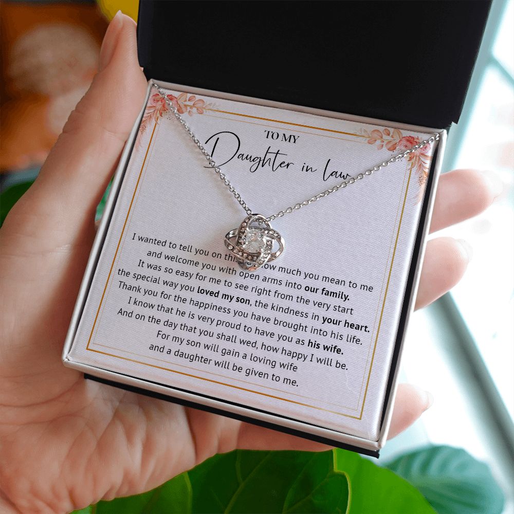 535A Daughter-In-Law Gift Necklace, Wedding Gift From Mother-In Law, Birthday Gifts