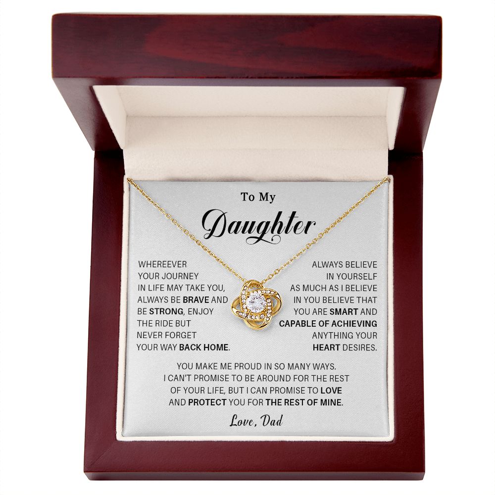 594A To My Daughter Necklace, Gift For Daughter From Dad, Daughter Father Necklace