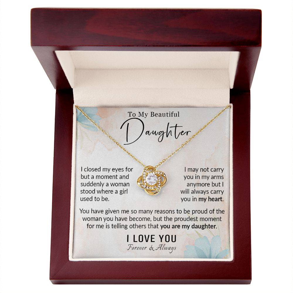 568A To My Daughter Necklace, Love Gift for Daughter from Dad, Daughter Necklace