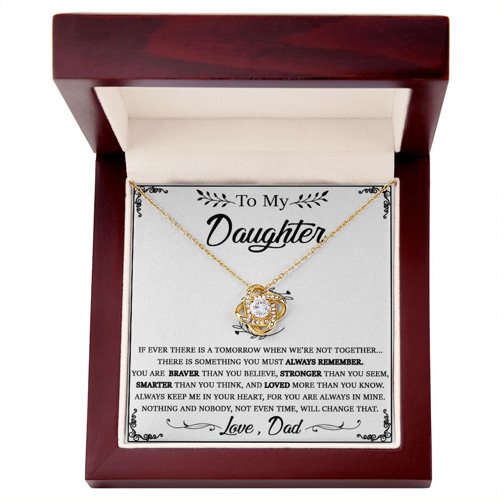 114A Daughter Necklace From Dad, To My Daughter Necklace, Christmas Birthday Gifts