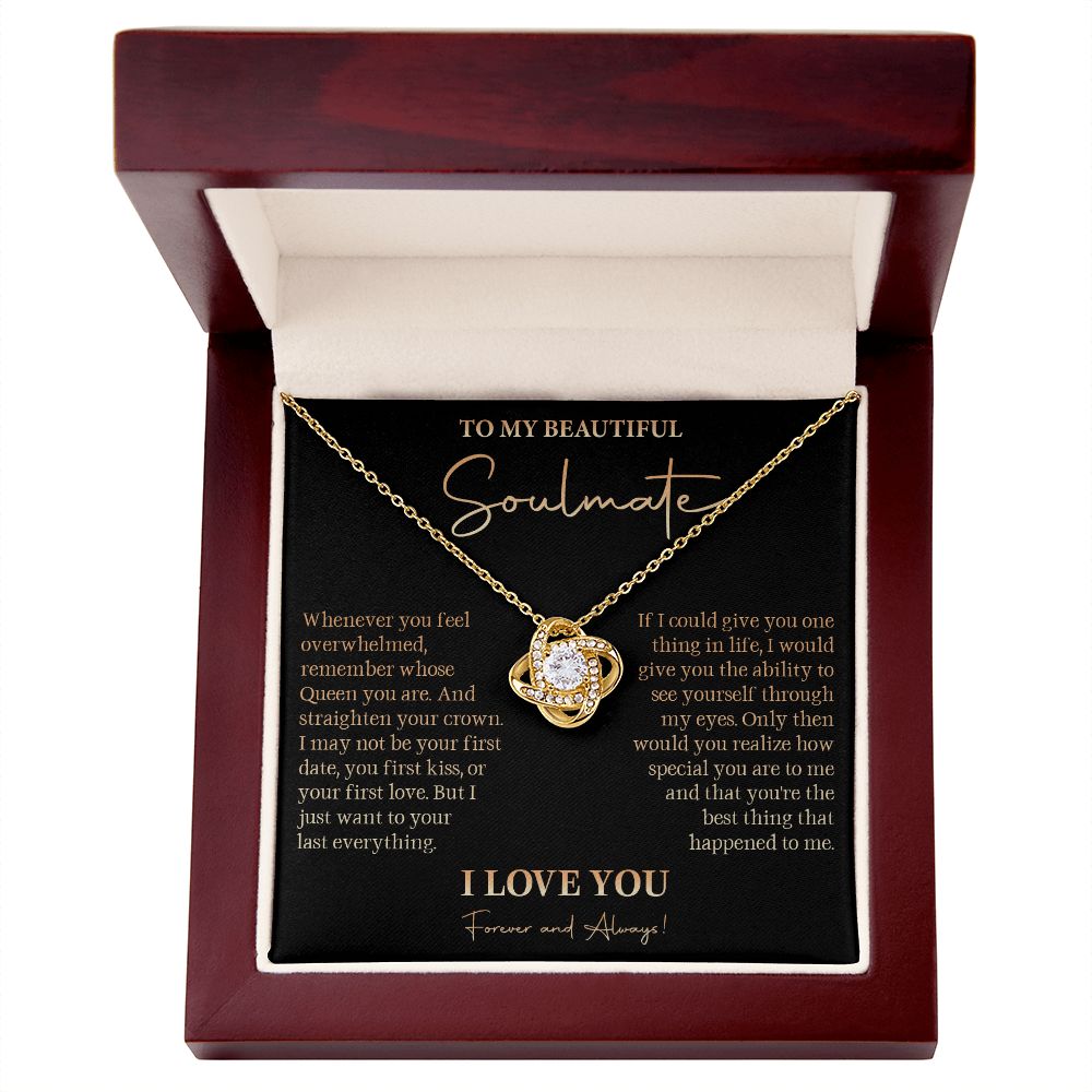 582A To My Soulmate Necklace, Love Gift For Girlfriend Wife, Birthday Gift for Womens