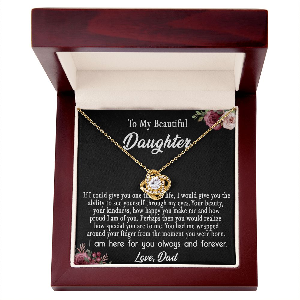 113A To My Beautiful Daughter Necklace, Daughter Father Necklace, Gift Xmas From Dad