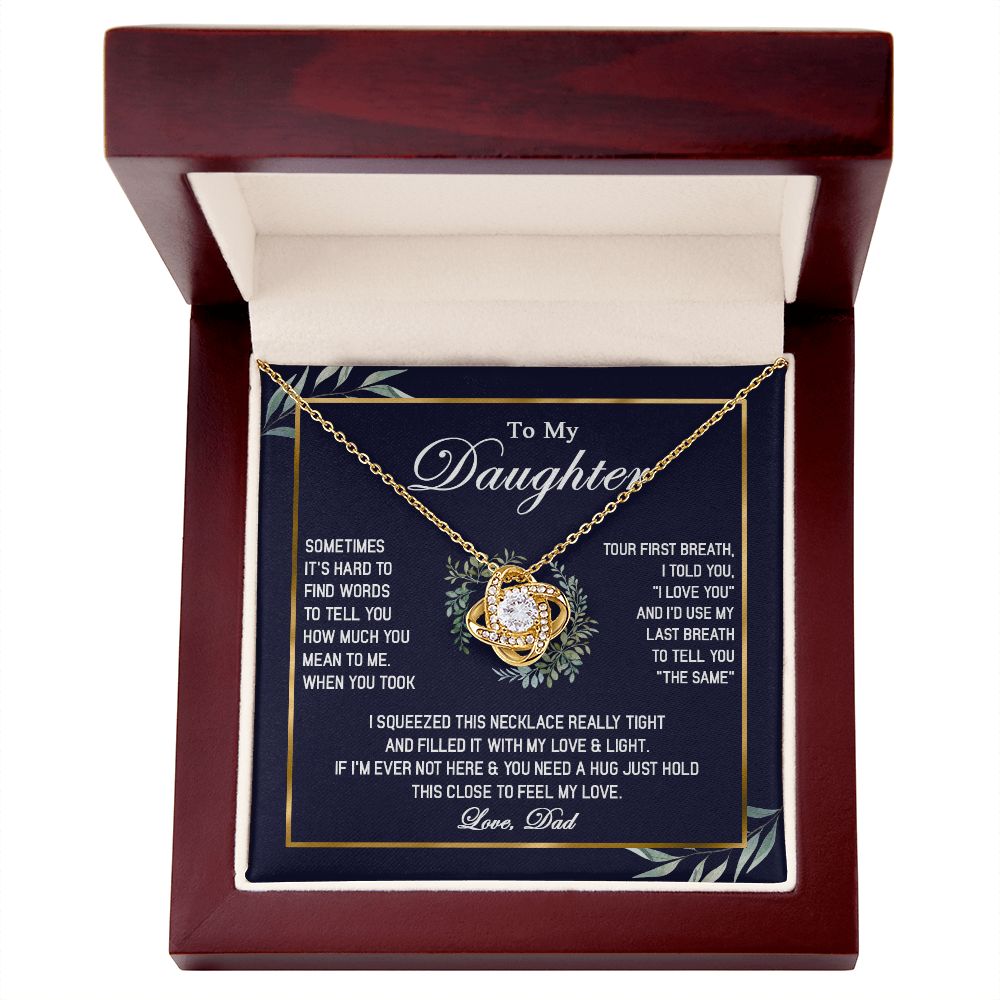 463A To My Daughter Necklace, Gift For Daughter From Dad, Daughter Father Necklace