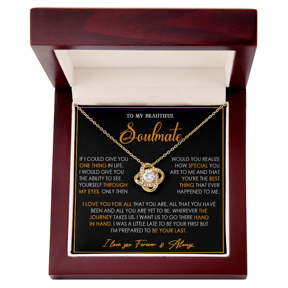 459A To My Soulmate Necklace, Gift For Wife Girlfriend From Husband, Xmas, Birth Gift