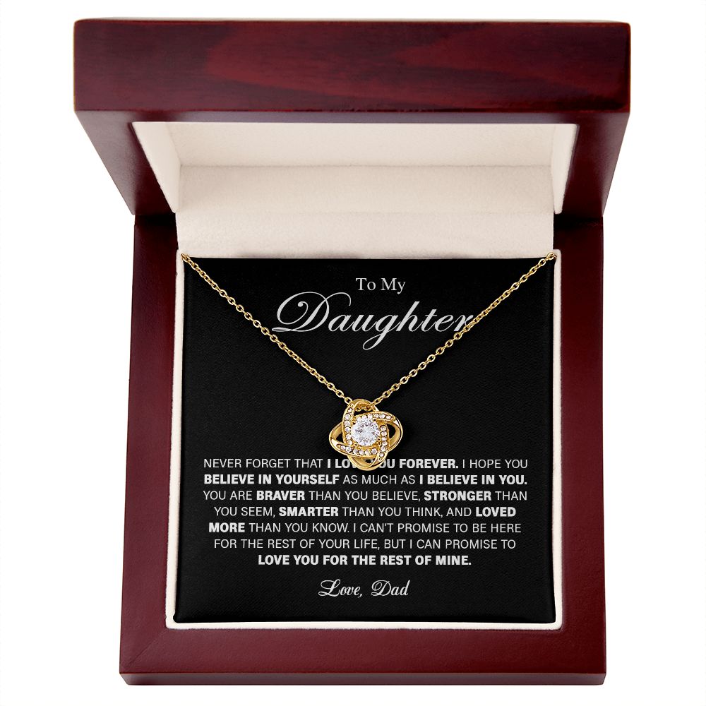 627A To My Daughter Necklace, Gift For Daughter from Dad, Birthday Gift For Daughter