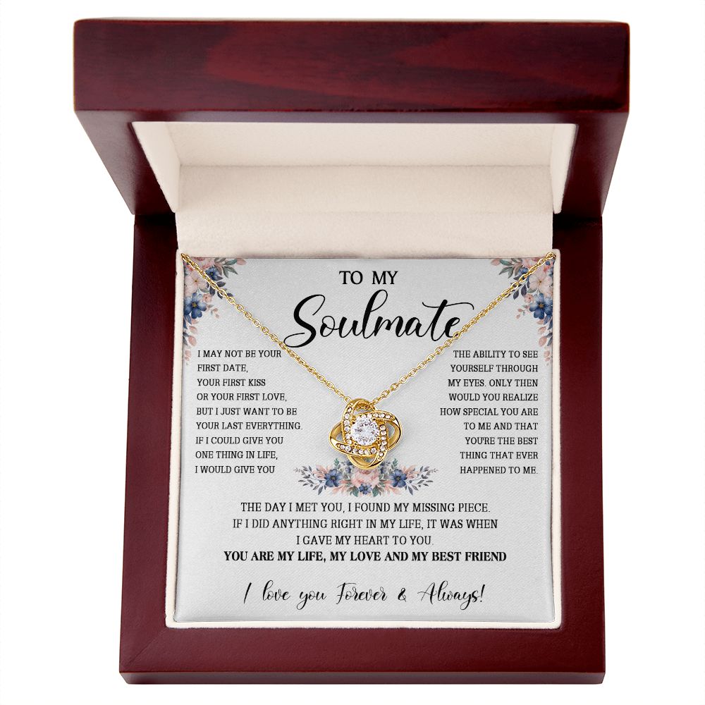 474A To My Soulmate Necklace, Gift For Her, Christmas Gift For Her, Gift For Soulmate