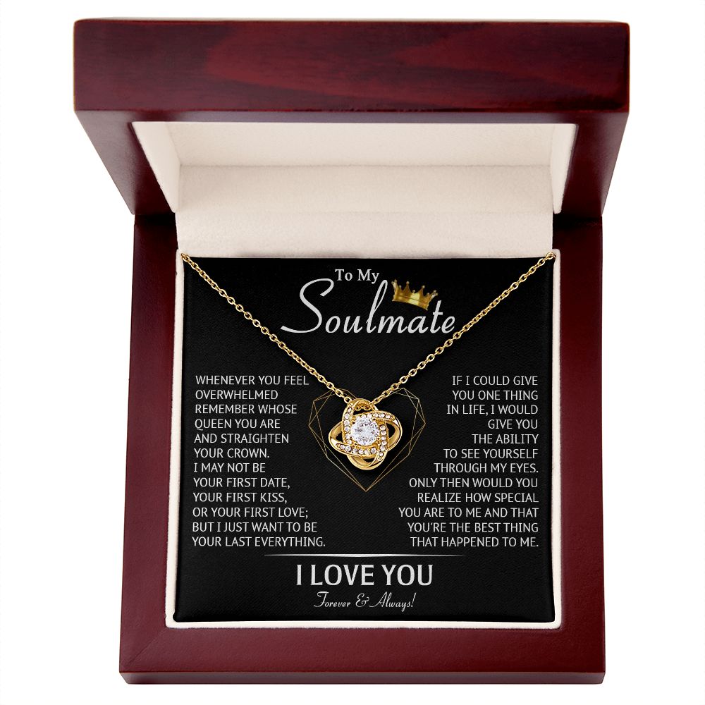 587A To My Soulmate Necklace, Love Gifts For Wife Girlfriend, Birthday Gift for Her