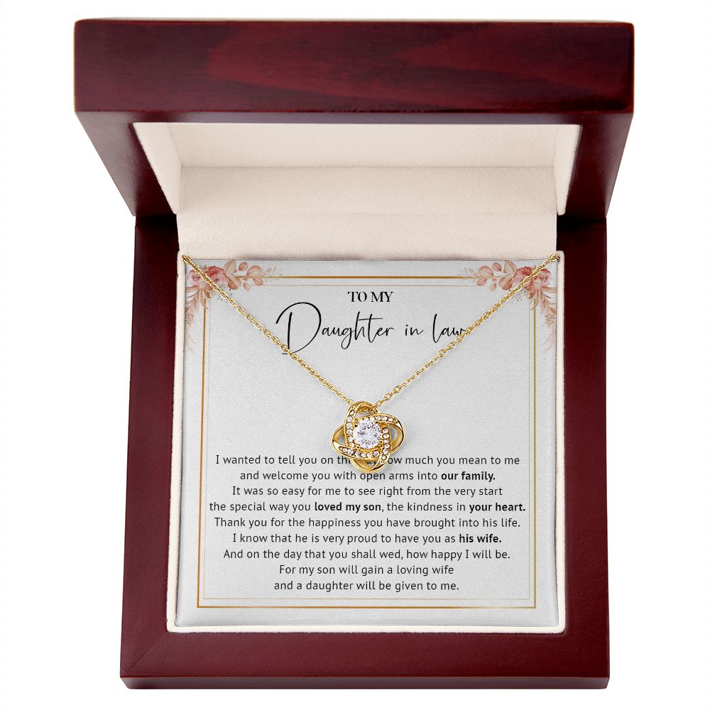 535A Daughter-In-Law Gift Necklace, Wedding Gift From Mother-In Law, Birthday Gifts