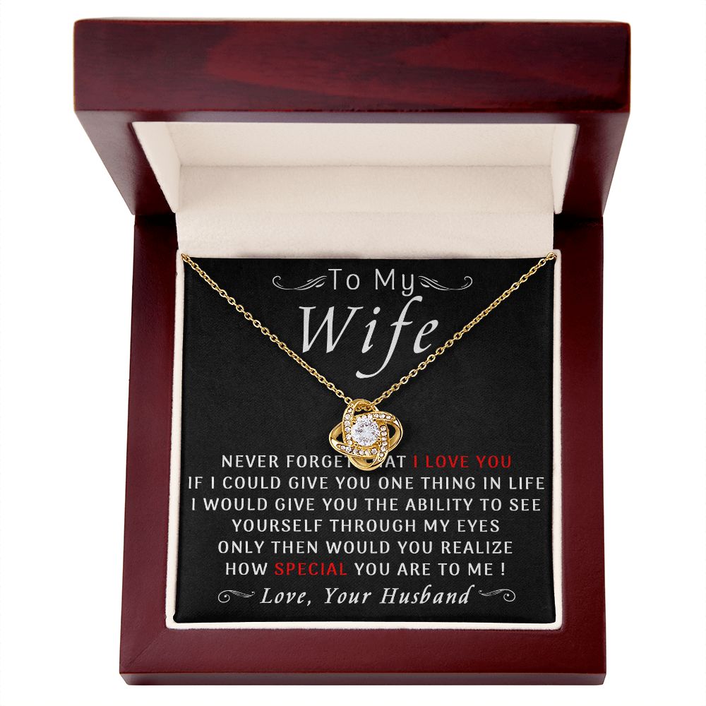 78A To My Wife Necklace, Gift For Wife From Husband, Wife Birthday Gift Necklace