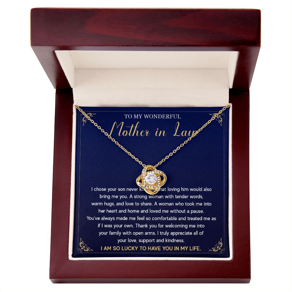 524A To My Mother in Law Necklace from Daughter, Gift to Mother-in-Law Necklace Love
