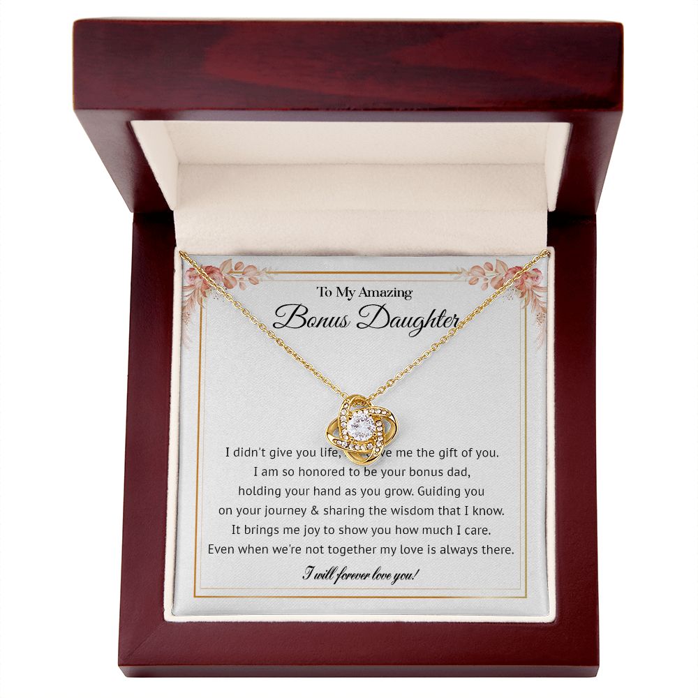 578A To My Bonus Daughter Necklace, Gift For Daughter Necklace, Bonus Daughter Gifts
