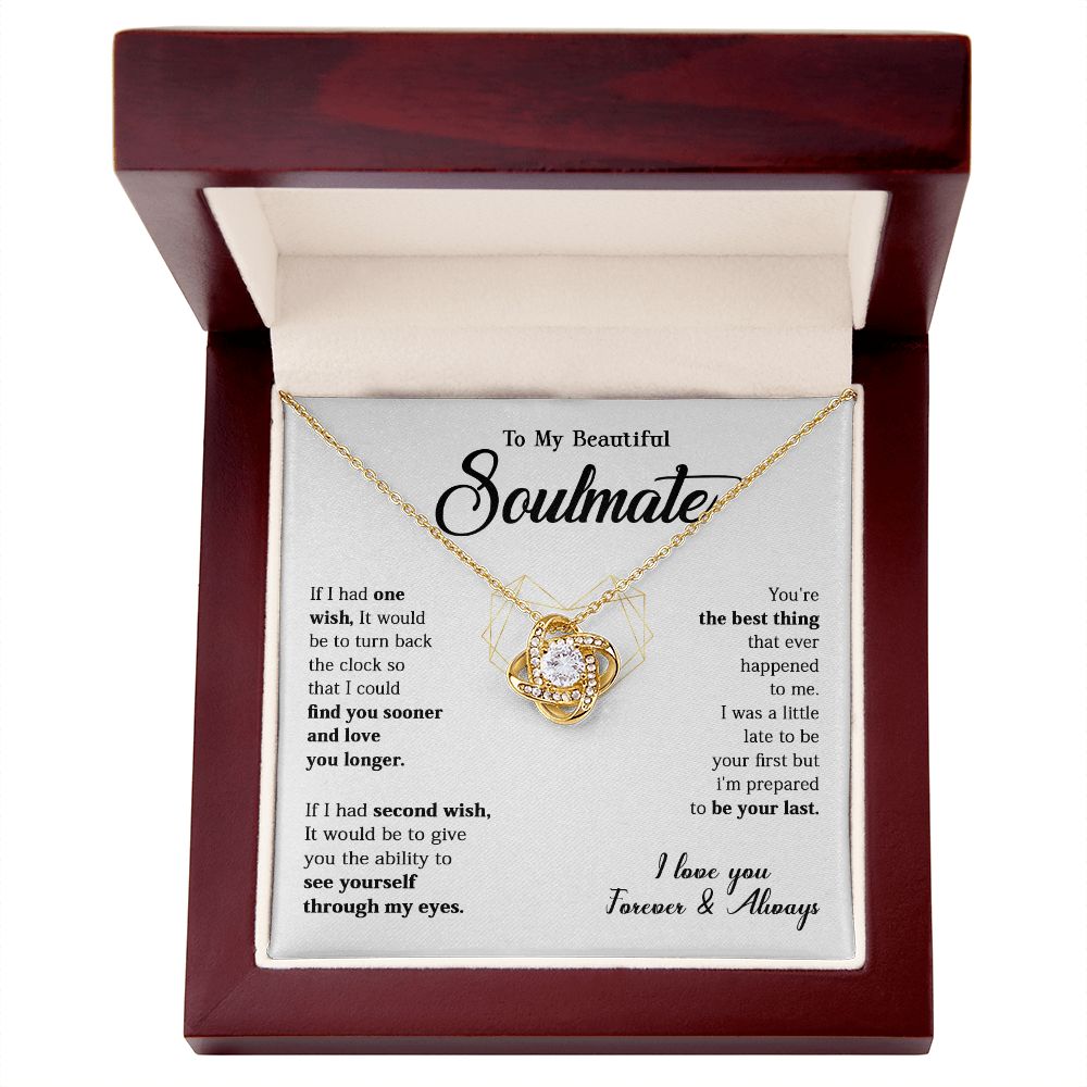 618A To My Soulmate Necklace, Xmas Gift For Wife Girlfriend From Husband, Birthday