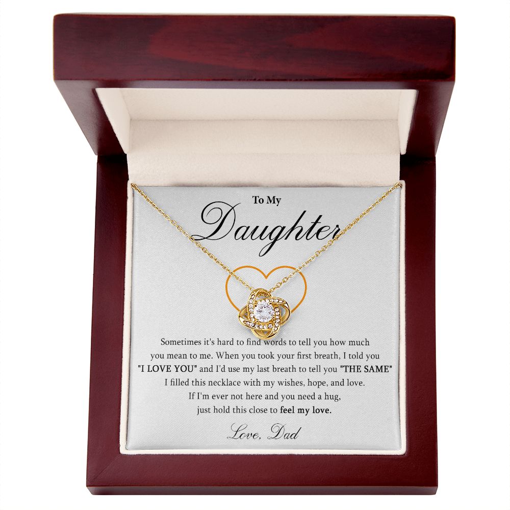571A To My Daughter Necklace, Daughter Birthday Gift, Love Gift For Daughter From Dad