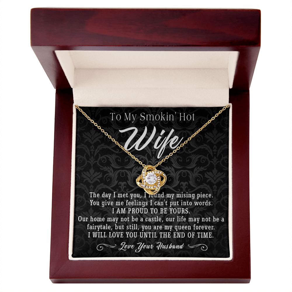 95A To My Smokin Hot Wife Necklace, Anniversary Birthday Gift for Wife From Husband