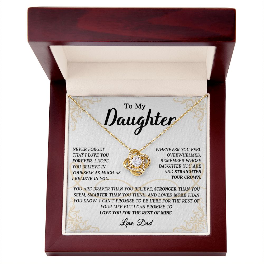622A To My Daughter Necklace, Daughter Father Necklace, Daughter Gift From Dad, Xmas