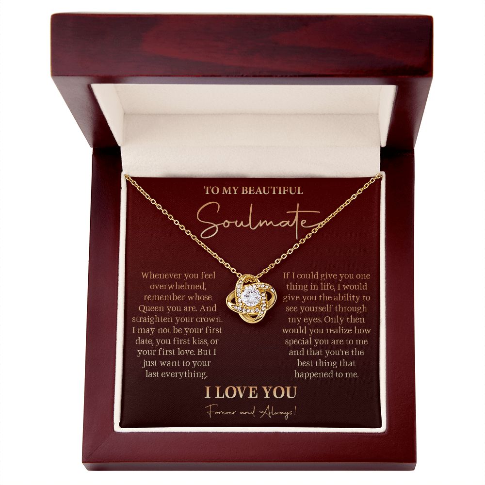 581A To My Soulmate Necklace, Gift For Girlfriend Wife, Birthday Gift, Love Necklace