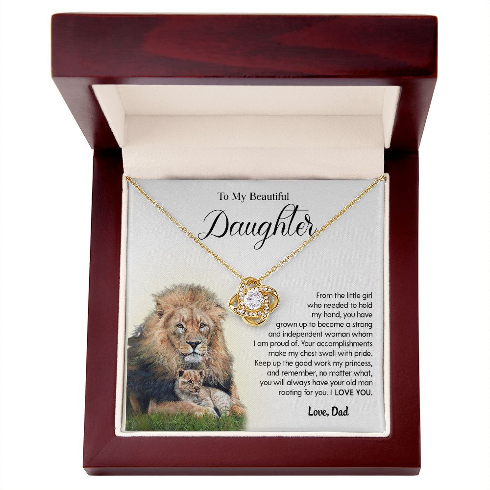 620A To My Daughter Necklace From Dad, Birthday Gift, Father Daughter Gift, Holiday