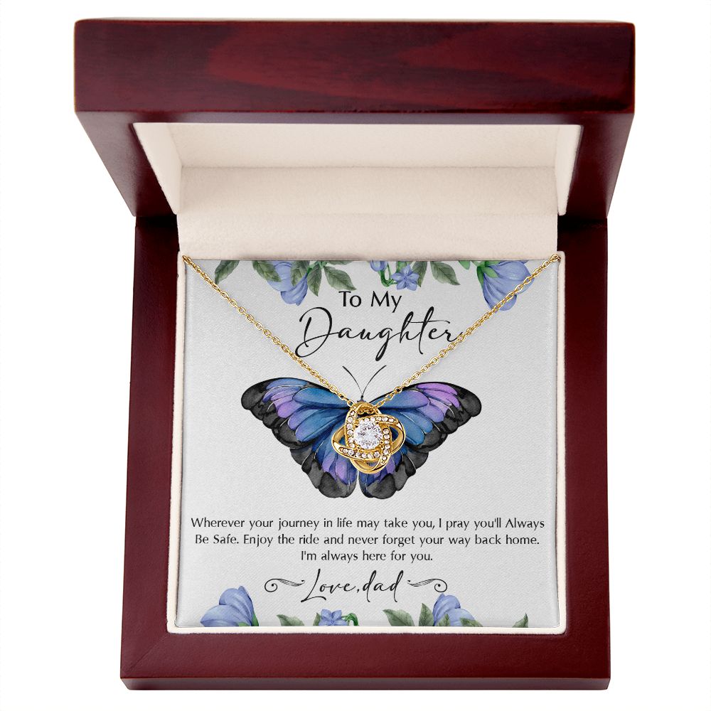 99A To My Daughter Necklace, Gift For Daughter From Dad, Necklace Gift Birthday
