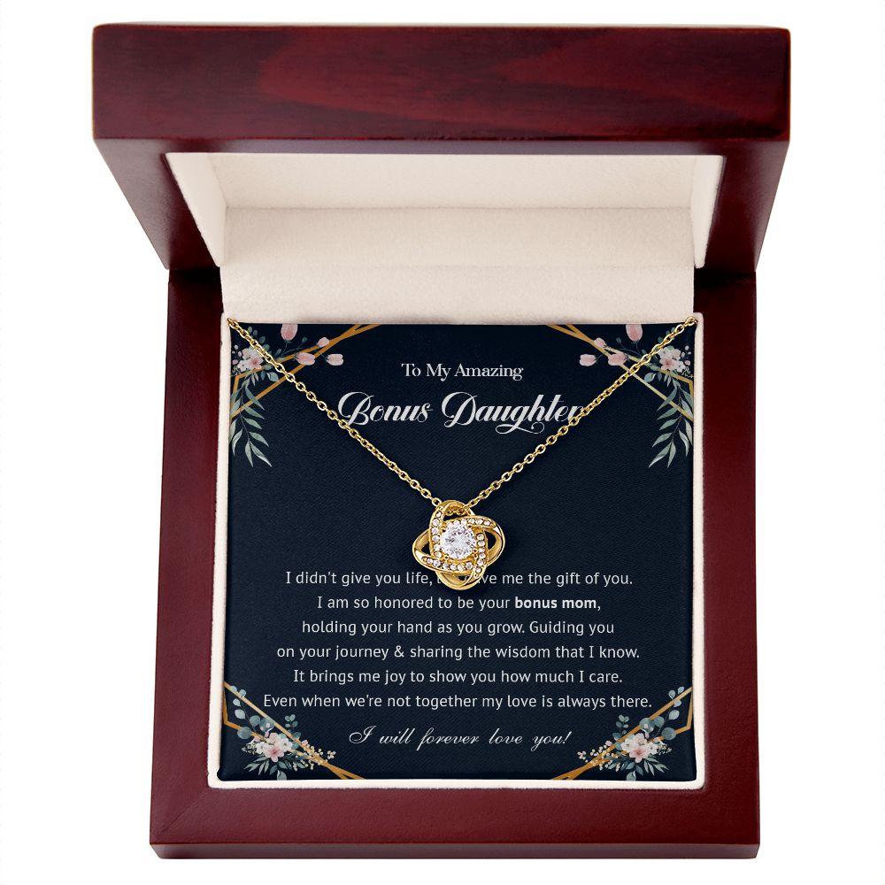 576A To My Bonus Daughter Necklace, Bonus Daughter Gift From Stepmom, Birthday Gifts
