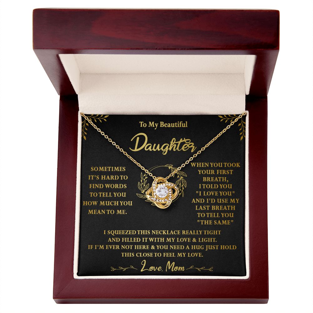 118A To My Beautiful Daughter Necklace,Gift For Daughter From Mom, Xmas Birthday Gift