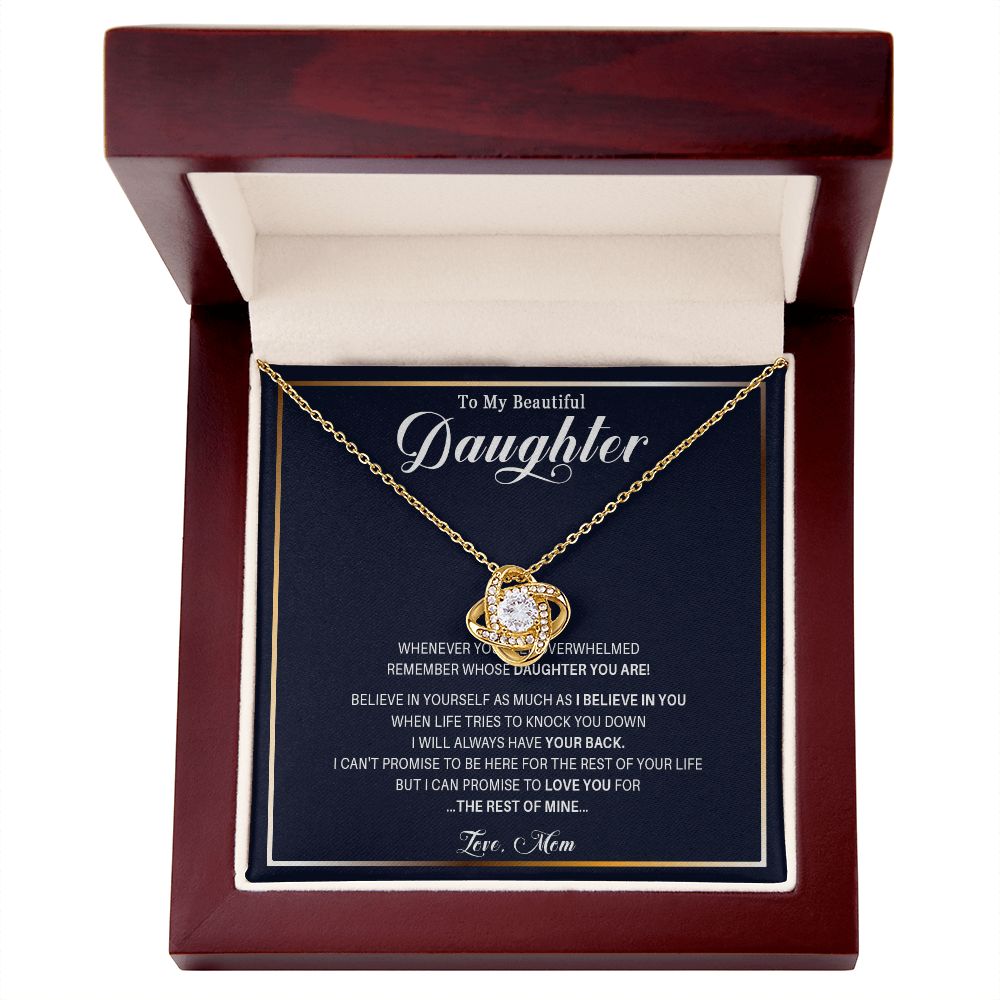 486A To My Daughter Necklace, Christmas Birthday Gift from Mom, I Love You Daughter