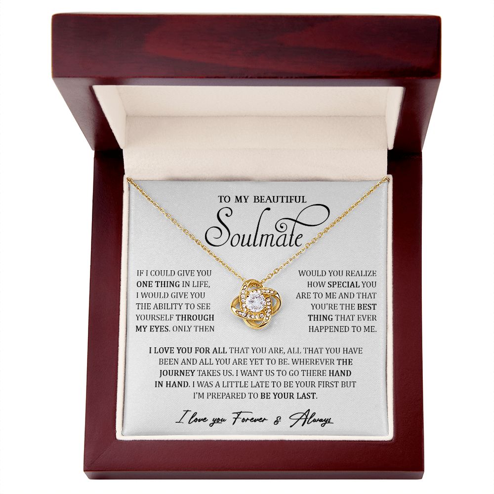 454A To My Soulmate Necklace,Necklace Gift For Wife Girlfriend From Husband,Xmas Gift