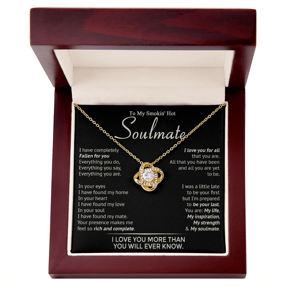 586A To My Smokin' Hot Soulmate Necklace, Beauty Necklace for Wife Girlfriend, Womens