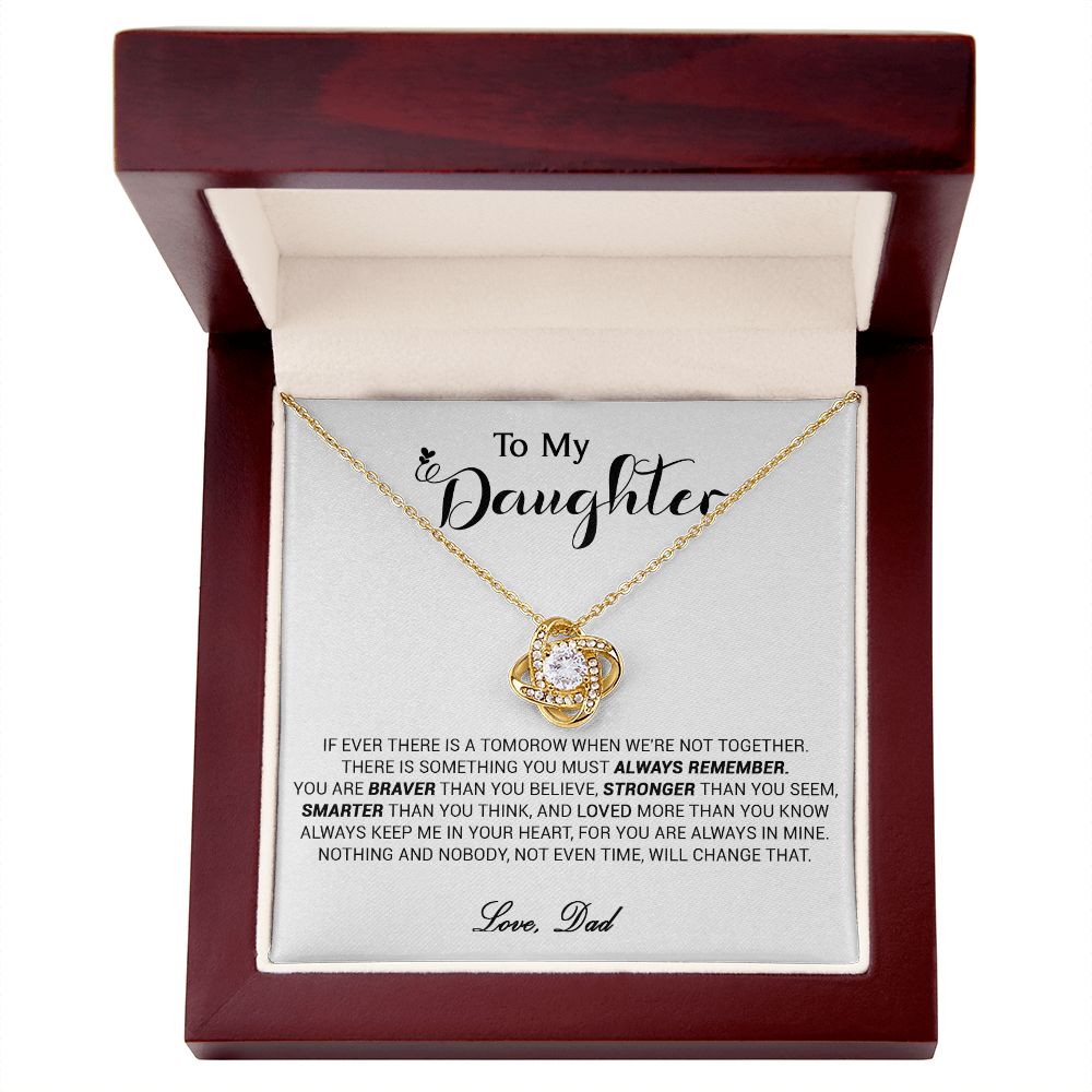 440A To My Daughter Necklace, Birthday Gift For Daughter From Dad, Christmas Gift