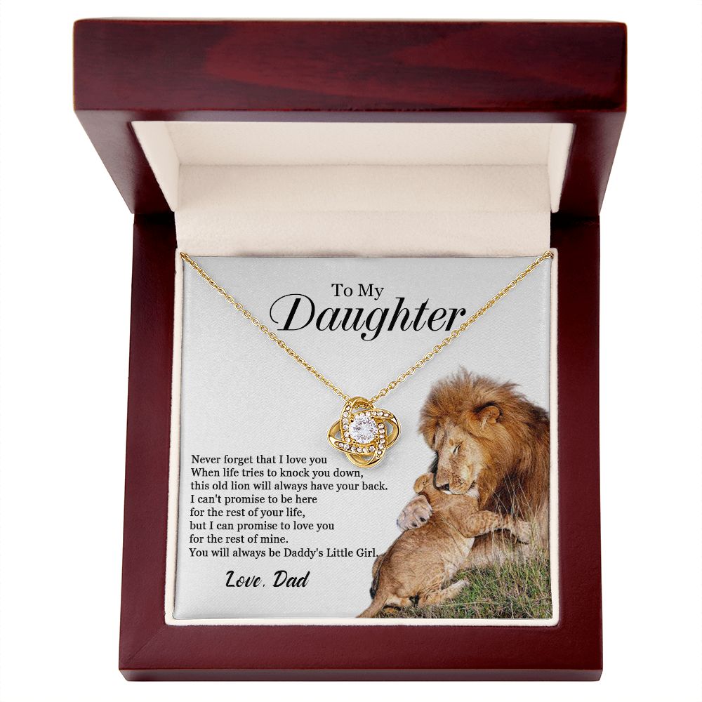 447A To My Daughter Necklace, Gift For Daughter From Dad, Daughter Father Lion