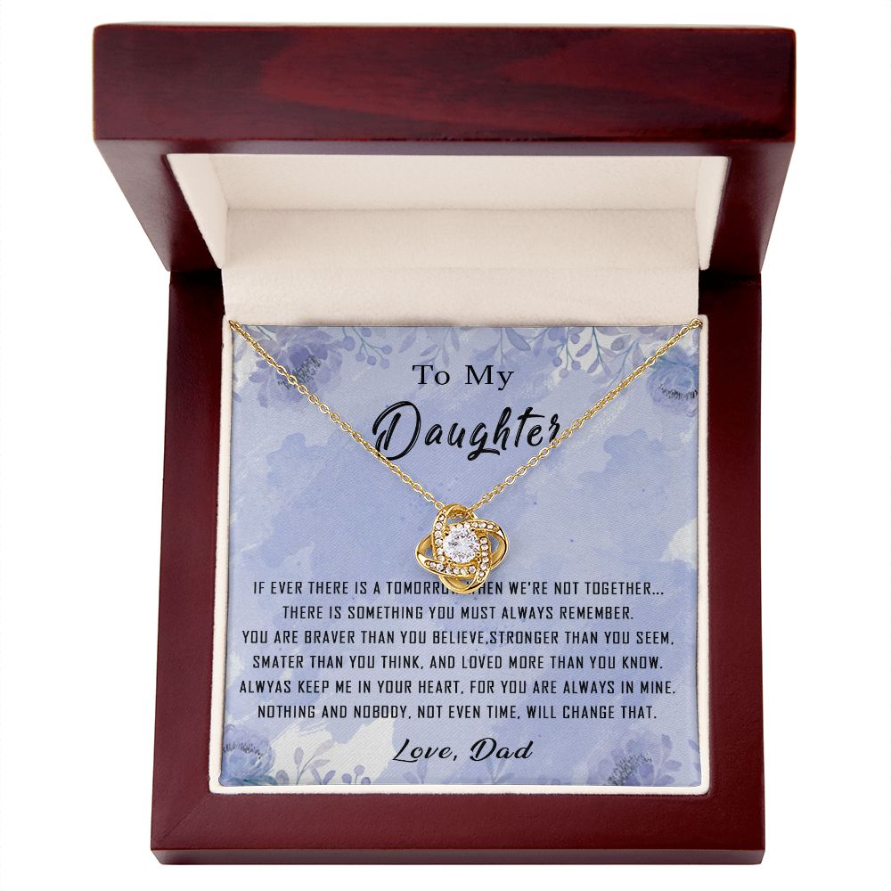 100A To My Daughter Necklace From Dad Father You're Braver Stronger Smarter Daughter