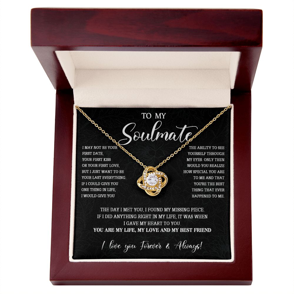 473A To My Soulmate Necklace, Christmas Gift For Her, Gift For Soulmate, Gift For Her