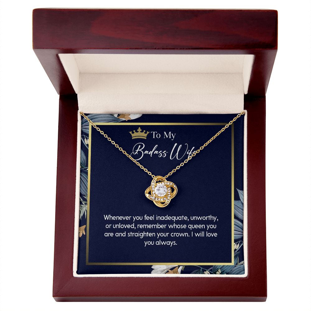600A To My Badass Wife, Gift For Wife, Necklace Gift For Wife Valentine Gift For Wife