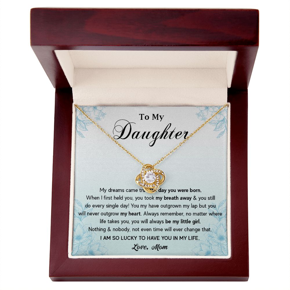 574A To My Daughter Necklace, Gift for Daughter from Mom, Mother Daughter Necklace