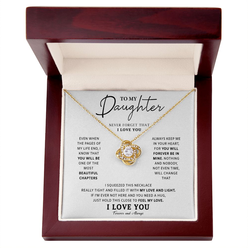 532A To My Daughter Love Necklace, Birthday Gift For Daughter, Daughter Necklace
