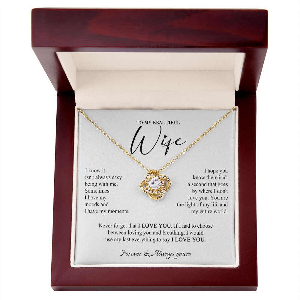 558A Beautiful Wife Necklace, Gift for Wife Necklace from Husband, Wife Birthday Gift