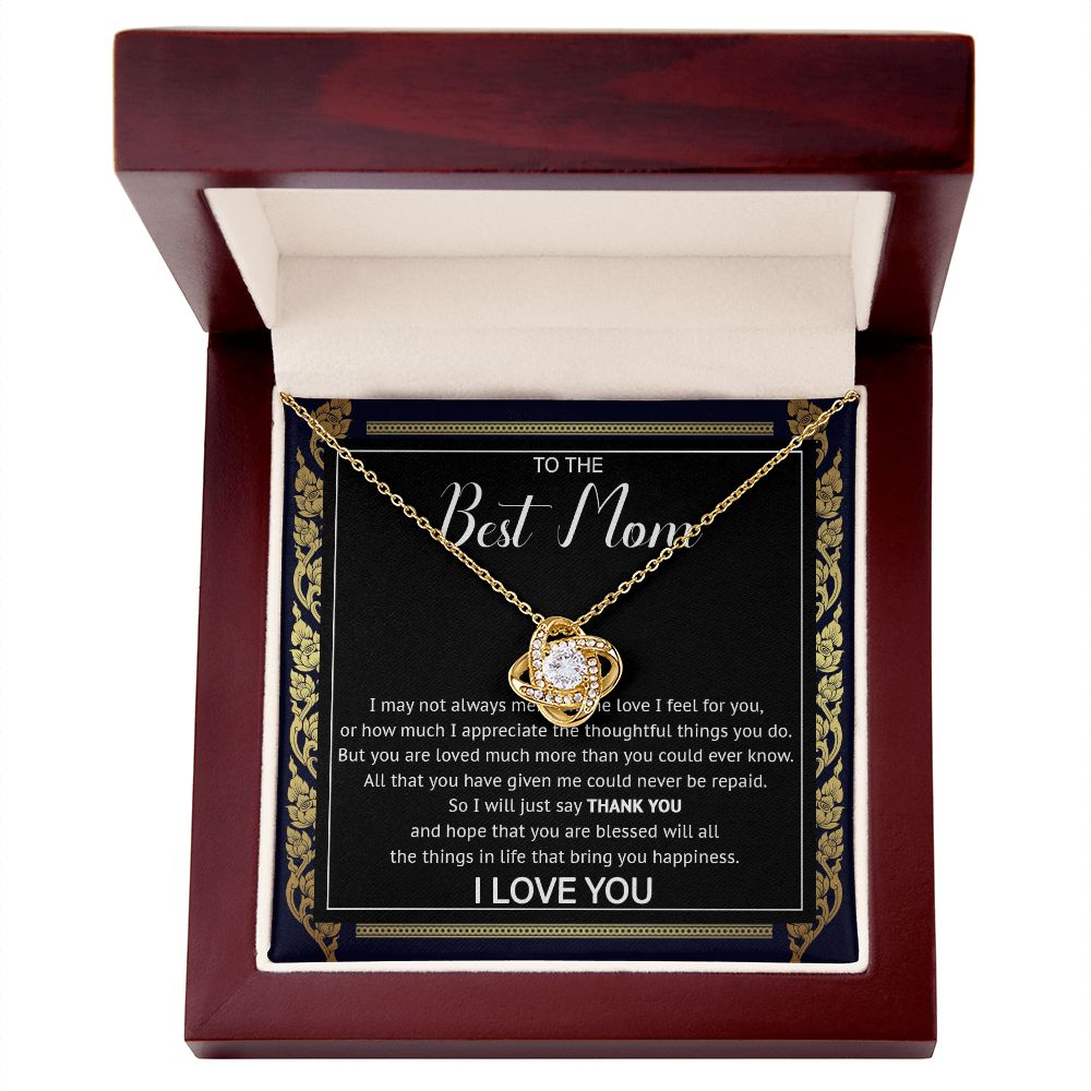 503A To My Best Mom Necklace, Gift For Mom Present For Mom Gifts from Son or Daughter