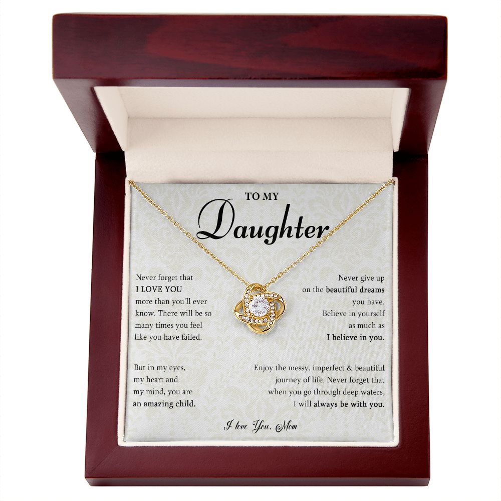 529A Gift for Daughter from Mom, To My Daughter Necklace, Daughter Birthday Gift