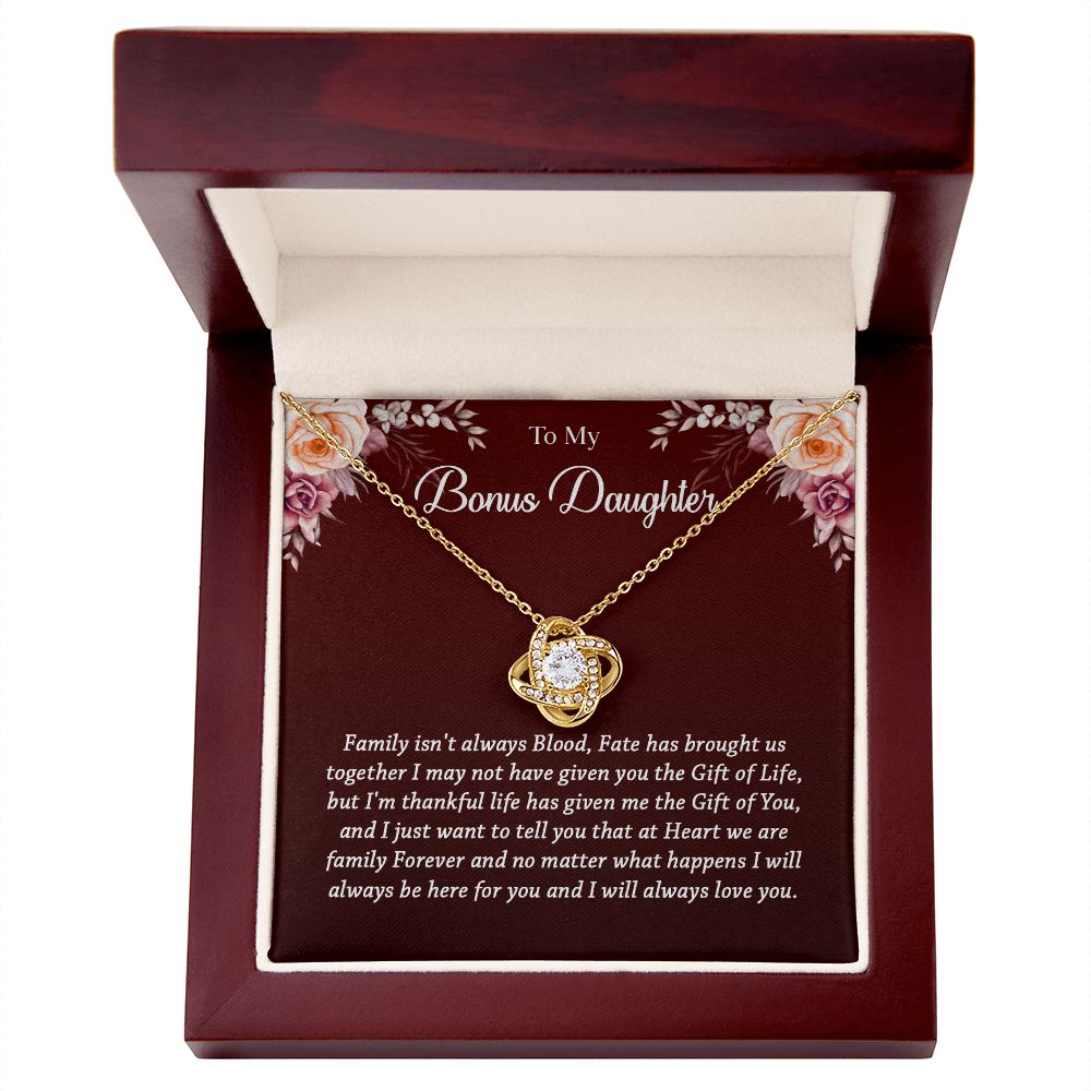 631A To My Bonus Daughter Necklace, Best Birthday Christmas Gift, Bonus Daughter Gift