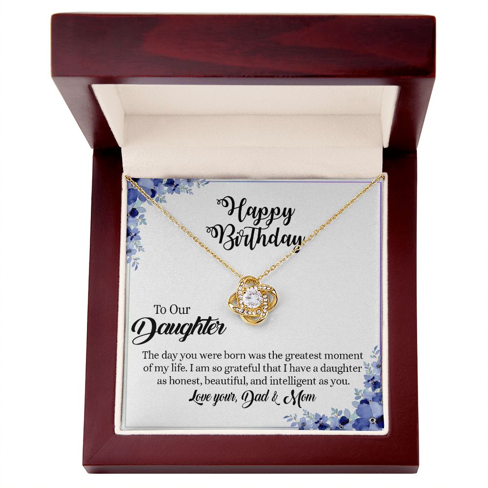 394A To My Daughter Necklace, Xmas Birthday Gift For Daughter From Dad & Mom