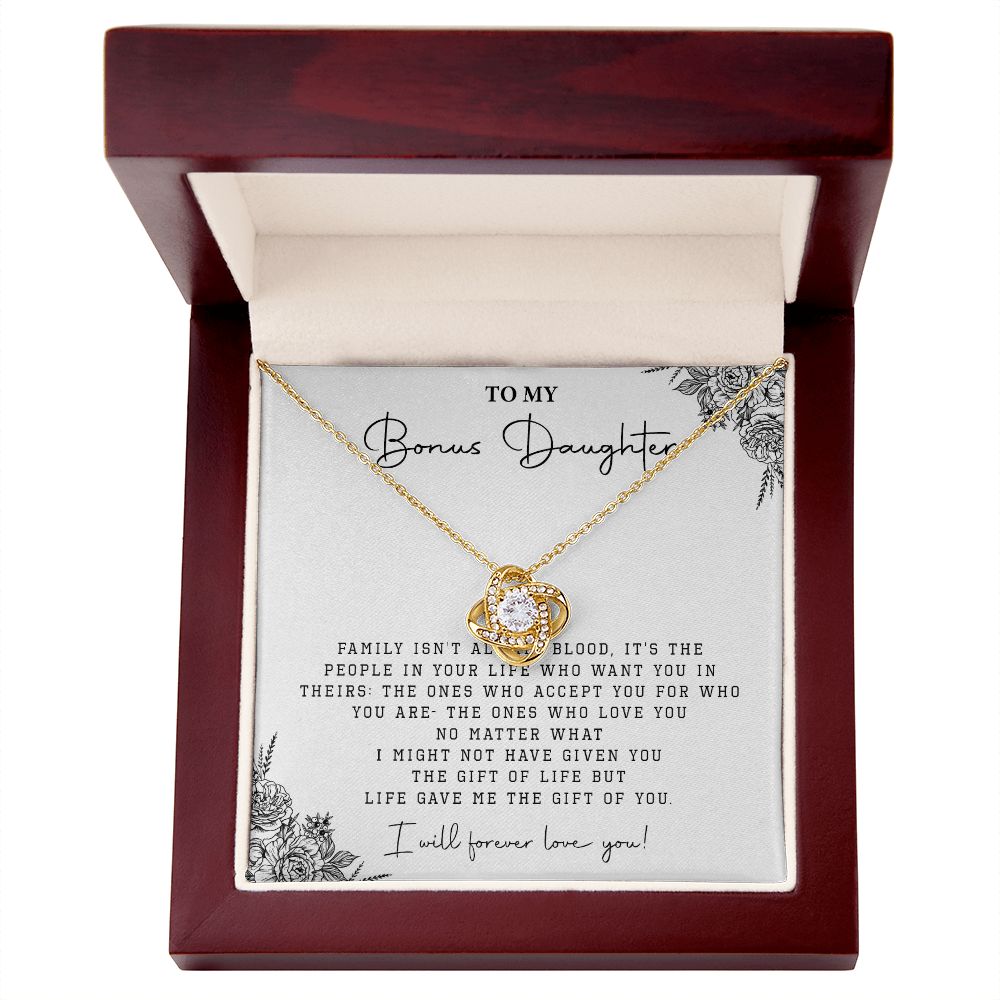 534A Step Daughter Gift, Bonus Daughter Necklace, Blended Family Stepdaughter Gift