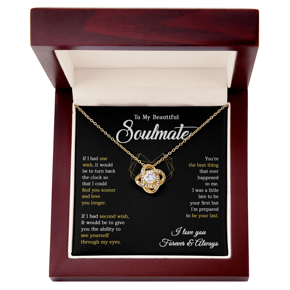 617A To My Soulmate Necklace, Gift For Wife Girlfriend From Husband, Valentines Gift