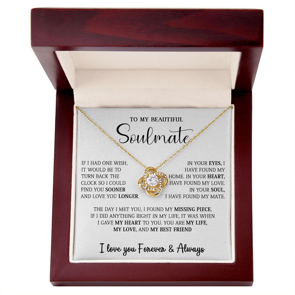 458A To My Soulmate Necklace,Birthday Gift For Wife Girlfriend From Husband,Xmas Gift