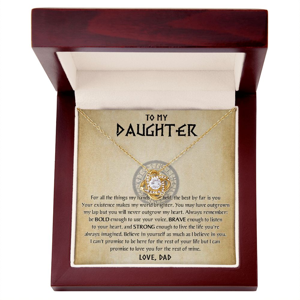 567A To My Daughter Necklace, Viking Daughter Gift from Dad, Birthday Gifts Jewelry