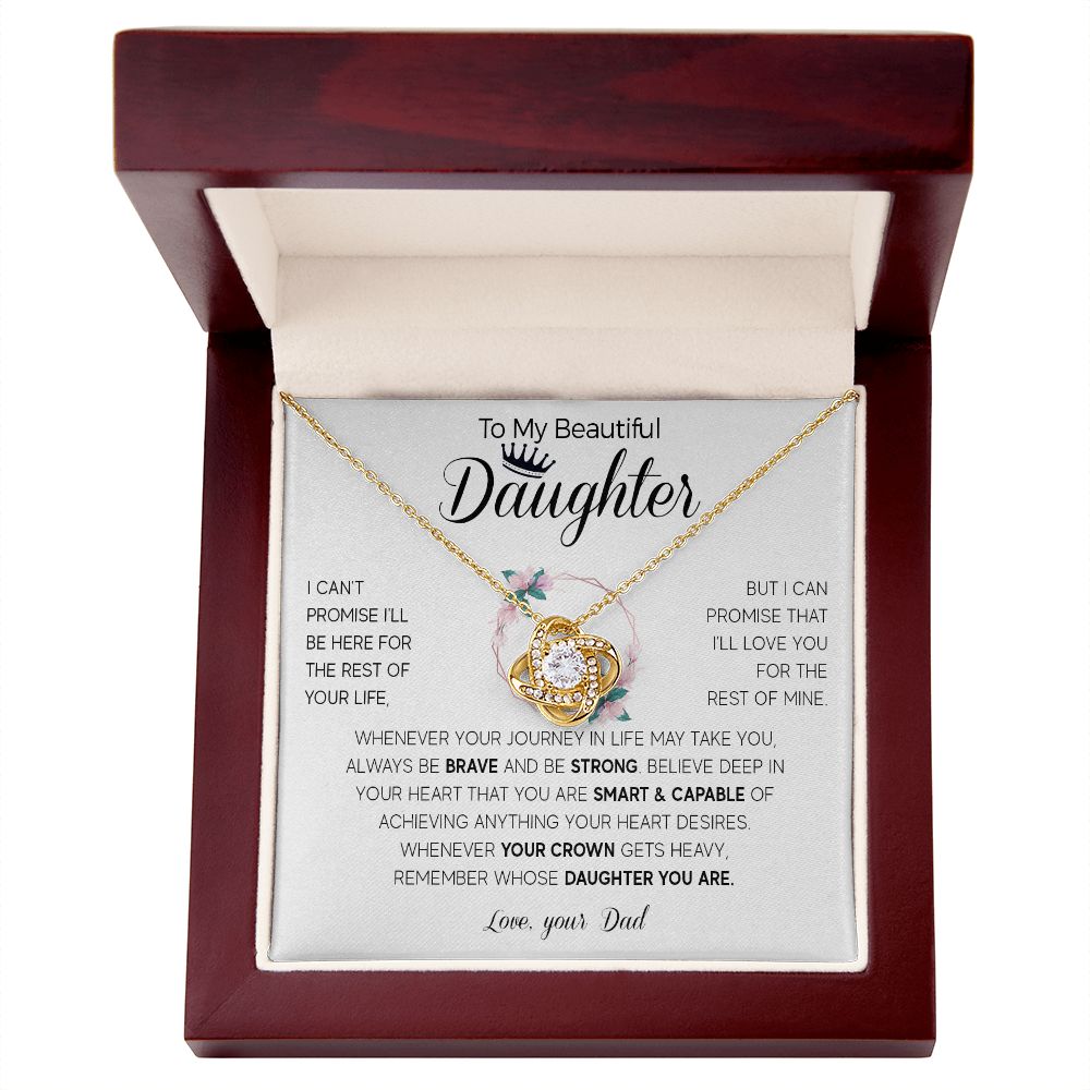 565A To My Daughter Necklace, Daughter Birthday Gifts For Daughter from Dad, Father